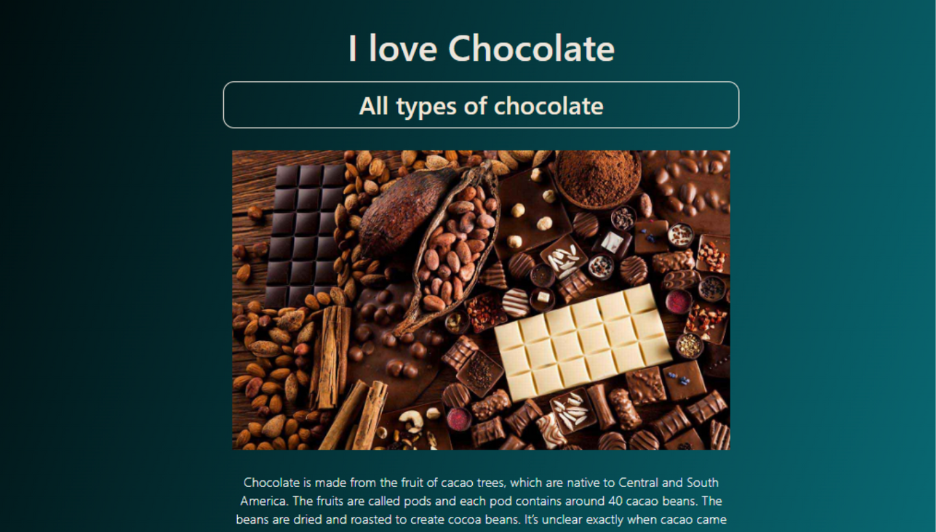 I love chocolate project